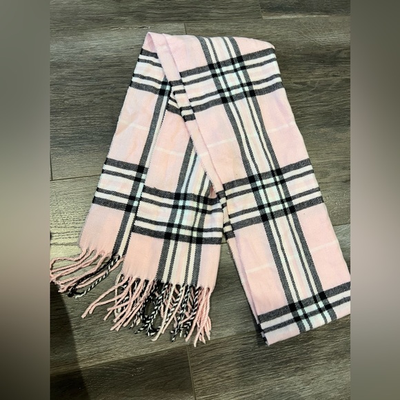 Pink Plaid Scarf - Picture 1 of 3